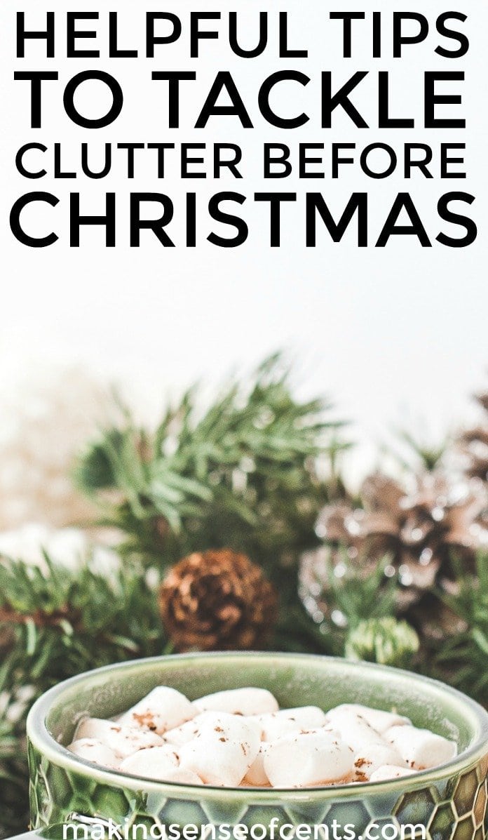 Check out these helpful tips to tackle clutter before Christmas. This is a great list!